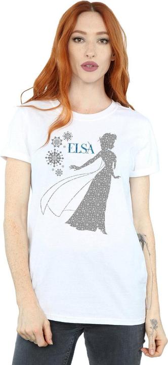 Immagine prodotto Disney Frozen Elsa Christmas Silhouette Maglietta Ampia Donna (M)