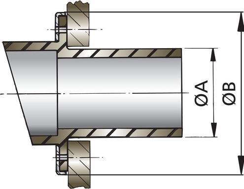 Actual product image Vetus Exhaust mirror feed-through