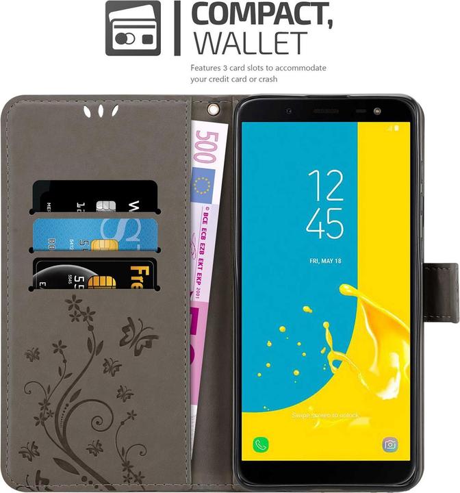 Produktbild Cadorabo Flower Book Cover (Samsung Galaxy J6 (2018))