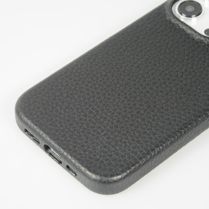 Immagine prodotto PhoneLook Coque Cuir de veau luxe grainé intégral avec boutons métalliques et MagSafe (Apple iPhone 14 Pro)