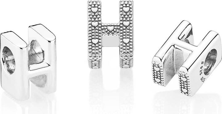 Actual product image Pandora Letter H Charm (Silver)