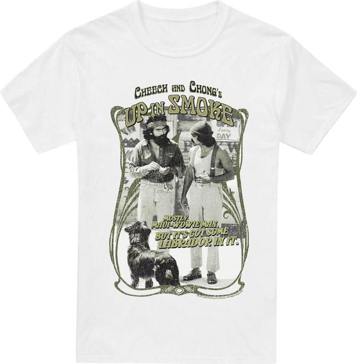 Actual product image Cheech & Chong Mens Up In Smoke Labrador T-Shirt (XL)