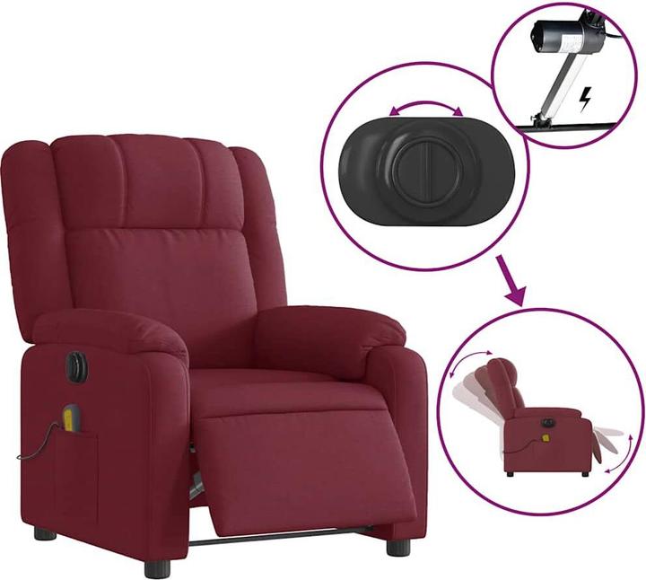 Produktbild VidaXL Massagesessel Elektrisch Stoff