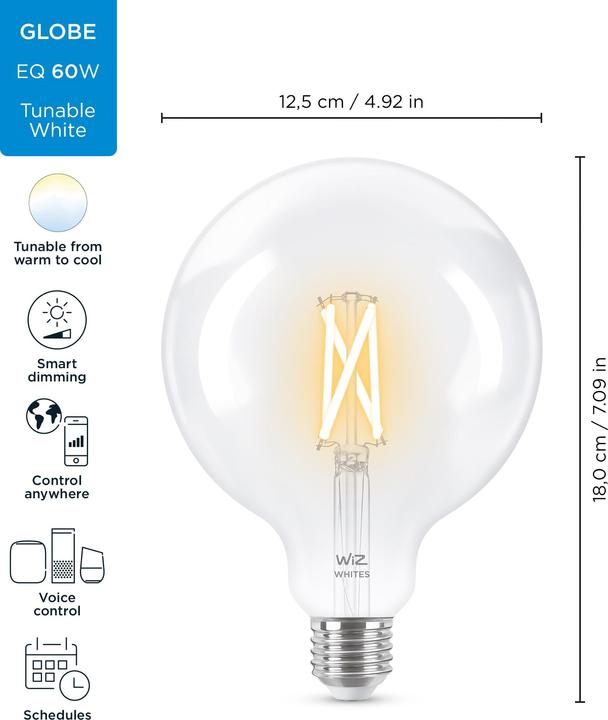 Produktbild WiZ Filament (E27, 6.70 W, 806 lm, 1 x, E)