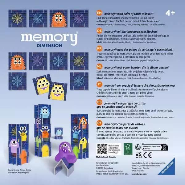 Actual product image Ravensburger 22467 - memory® Dimension. The classic memory® game with attractive added value. For (German, Spanish, French, Dutch, Italian, Portuguese, English)