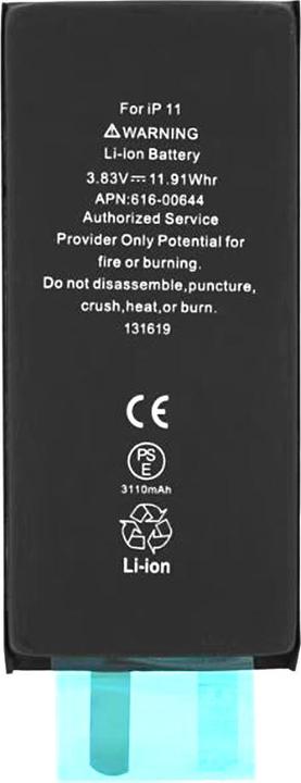 Image du produit OEM - Smartphone Battery (18526) - without Flex-Cable - iPhone 11 - 3110mAh - Black