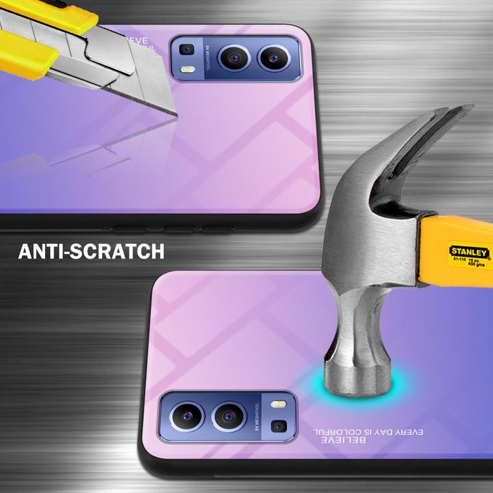 Image du produit Cadorabo TPU 2 couleurs Housse en verre (Vivo Y72 5G, Vivo Y52s 5G)
