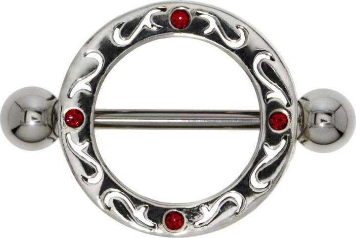Produktbild Bijouteria Brustpiercing (Chirurgenstahl 316L, Kristall, Silber 925)