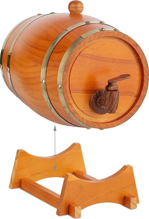 Actual product image Relaxdays Wooden barrel