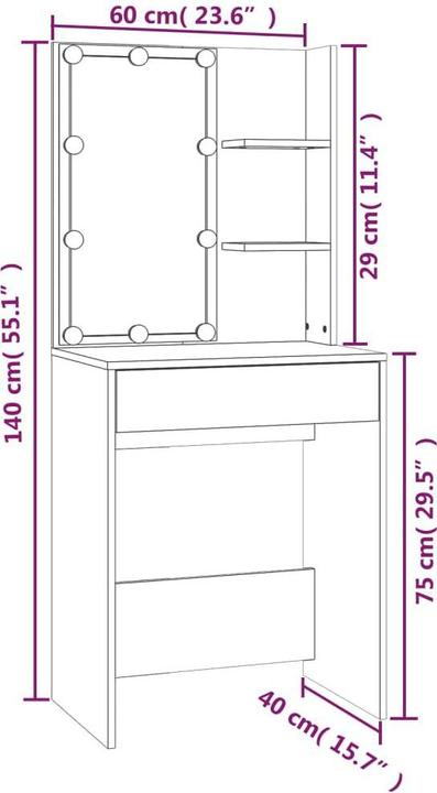Image du produit VidaXL Emerald (60 x 40 x 140 cm)