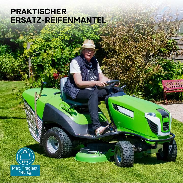 Image du produit Wiltec Pneu pour Tondeuses autoportées 13x5.00-6 Sans Chambre à air pour Brouette Chariot Diable (Tracteur de pelouse)