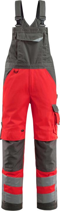 Produktbild Mascot unisex Warnschutz-Latzhose Newcastle rot, dunkelanthrazit Grösse 98 (98)