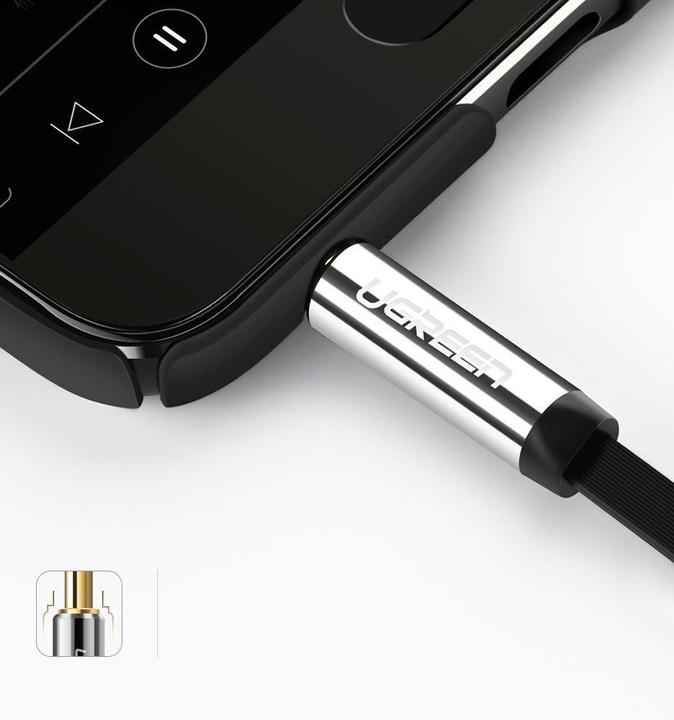 Produktbild Ugreen Audio AUX Kopfhörer Flachband abgewinkelt (3 m, 3.5mm Klinke (AUX))