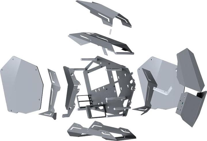 Produktbild Jonsbo MOD3 Mini Micro-ATX Tower Showcase, gehärtetes Glas - grau (mATX, Mini-ITX)