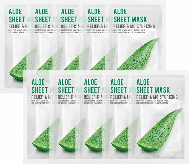 Eunyul Sheet Mask Aloe moisturizing and soothing face mask with aloe vera 22ml (22 ml)