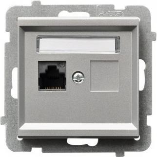 Image du produit Ospel Sonata kompiuterinė žvaigždė Sonata RJ45 kat.5e sidabro (GPK-1R/K/m/38) (CAT5, 0.03 m)