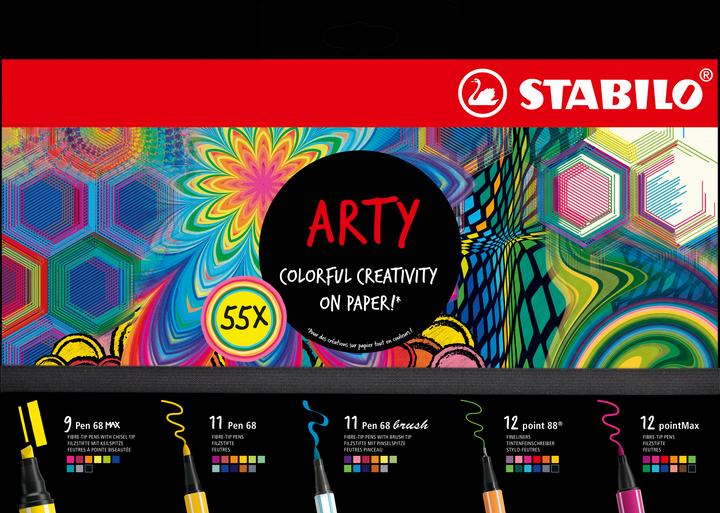 Produktbild STABILO Fasermaler Arty Set (Mehrfarbig, 55 x)