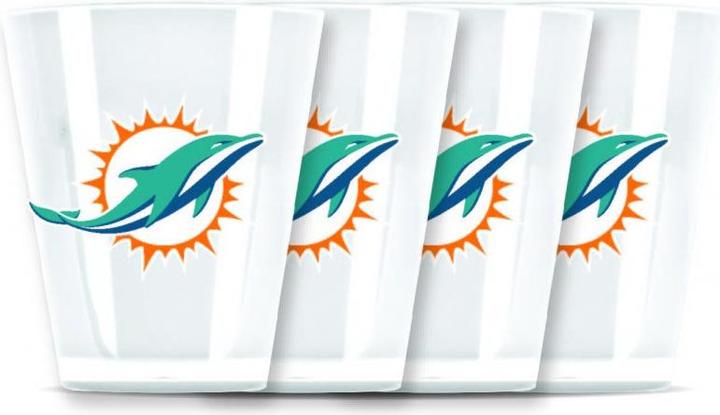 Produktbild NFL Miami Dolphins 4 Shot-Gläser (0.06 l, 4 x)