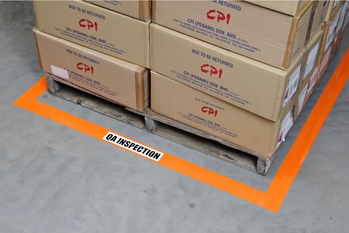 Actual product image Brady B-514, ToughStripe, floor marking tapes, polyester, orange, 101.6mm x 30m (101.60 mm)