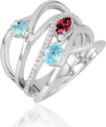 Actual product image Breuning RING - ED.TOP.HELL/E.ROSA TURMALINE/Brill. 0,21 Ct. H/si (61, 585/14 K Gold)