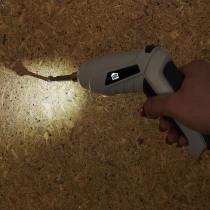 Actual product image Je Cherche Une Idee cordless screwdriver with rotating head