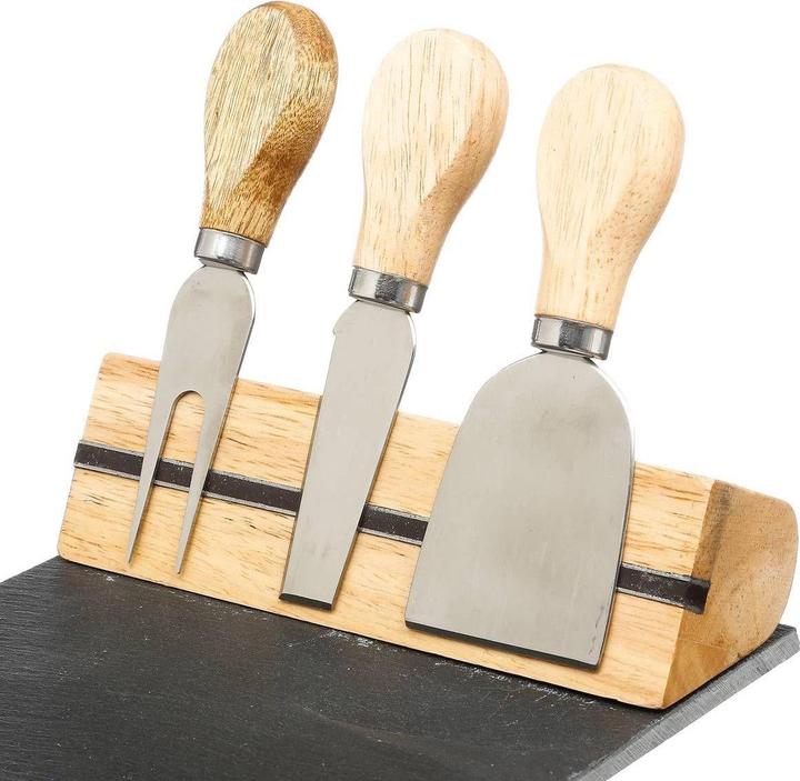 Actual product image Secret de Gourmet Cheese tray with 3 knives - slate