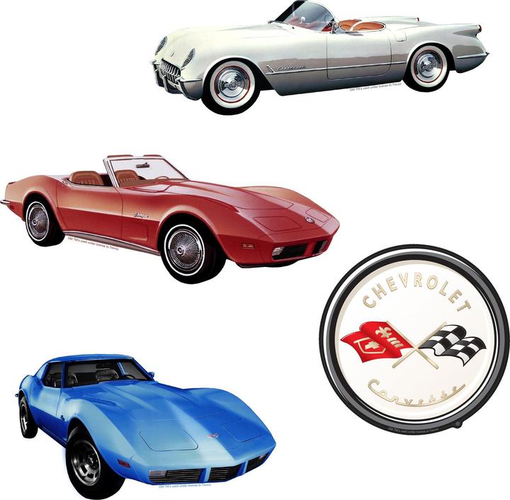 Produktbild Chevrolet Aufkleber Corvette Deluxe 50erPack Vinyl