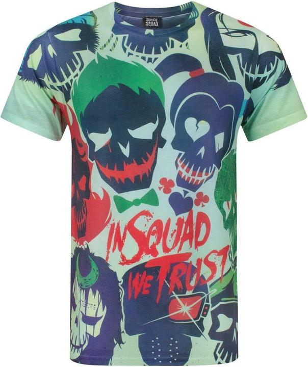 Suicide Squad Mens In Squad We Trust Sublimated TShirt