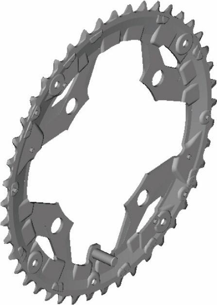Image du produit Shimano Plateau ALIVIO FC-T4060 48 Z pour protection pantalon noir (48)