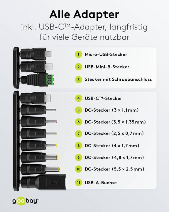Produktbild Goobay Universal-Netzteil