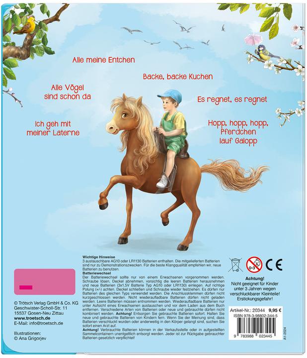 Actual product image Sound Book My First Nursery Rhymes (German)