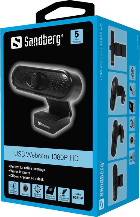 Produktbild Sandberg USB Webcam 1080P HD (2.10 Mpx)