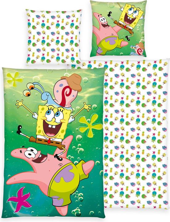 Herding Spongebob Schwammkopf Bettwäsche 135 x 200 cm / 80 x 80 cm