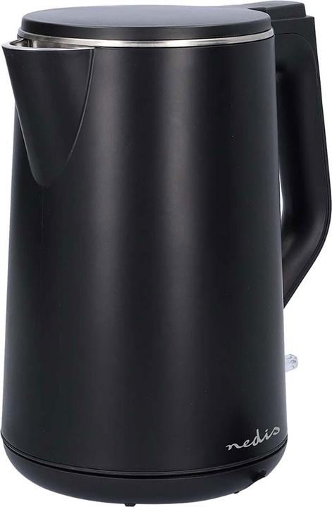 Immagine prodotto Nedis Bollitore | 1,5 l | Plastica | Nero | Ruotabile a 360 gradi | Elemento riscaldante a scomparsa | (1.50 l)