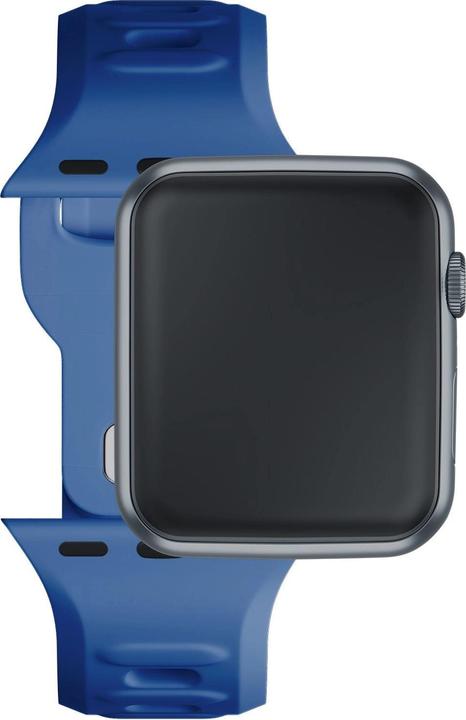 Actual product image 3MK Silicone Watch Strap Niebieski/Blue dla Apple Watch 42/44/45/49mm (Silicone, Stainless steel, 3, 4, 9, Extremist)