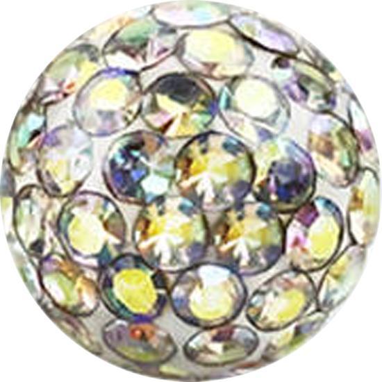 Produktbild Star Piercing Micro Kristall Kugel multicolor Epoxy Schutzschicht (Chirurgenstahl 316L, ohne Messing)
