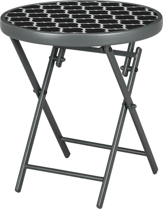 Actual product image Outsunny Round side table with folding function