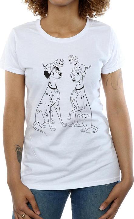 Actual product image Disney Womens/Ladies 101 Dalmatians Family Cotton T-Shirt (S)