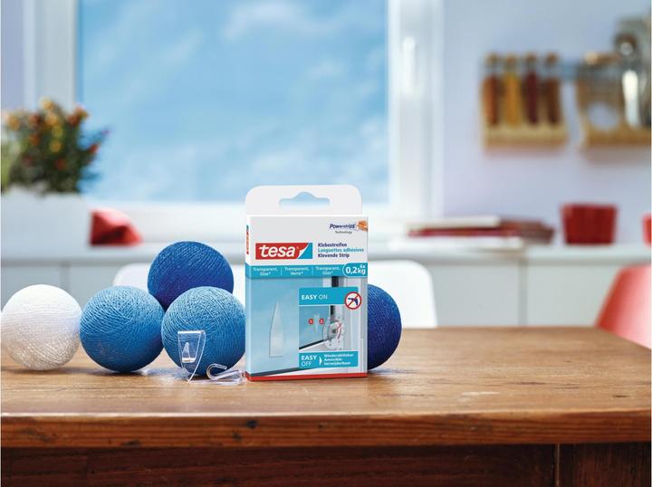 Immagine prodotto tesa Powerstrips per vetro, strisce adesive trasparenti