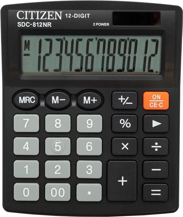 Produktbild Citizen Calculator SDC 812NR (Solarzellen, Batterien)