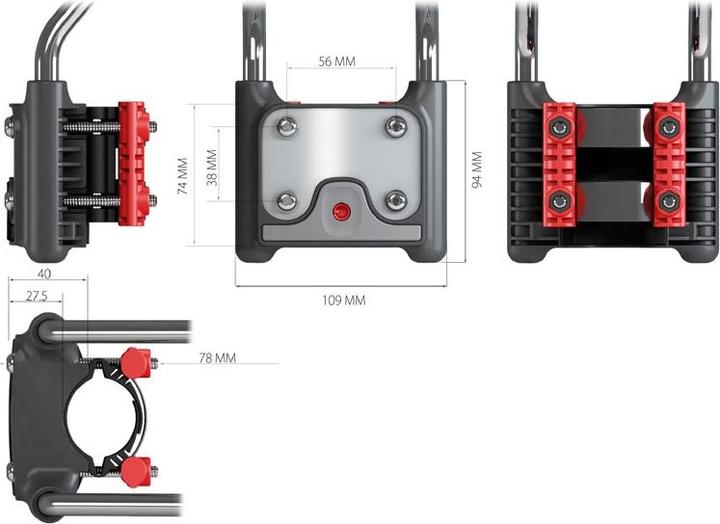 Actual product image OK Baby Zusatzhalterung zu Sirius/Ergon/10+/Body Guard