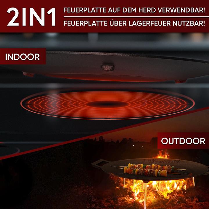 Produktbild Gusskönig Gusseisen Feuerplatte (45cm)