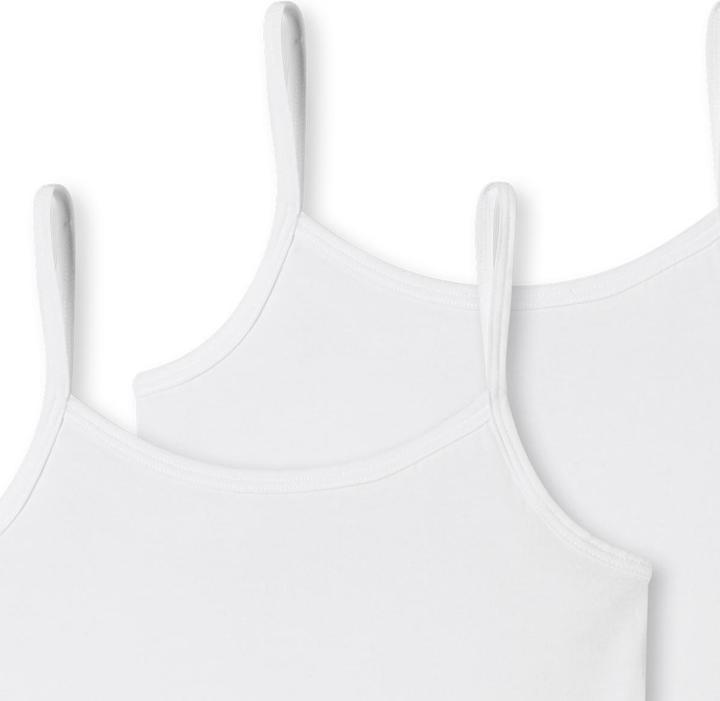 Actual product image Schiesser Pack of 6 Teens Girls 95/5 Organic Cotton Spaghetti Tops / Undershirts (176)