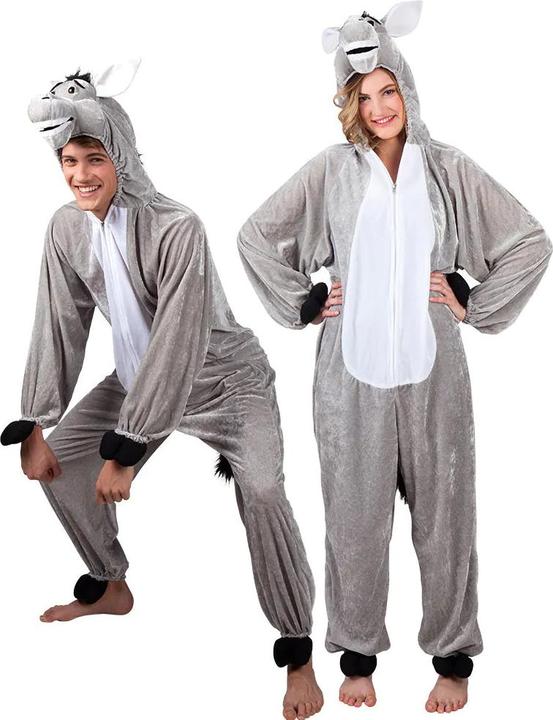 Image du produit Boland Costume d'âne pour enfants : combinaison en peluche avec capuche (140)