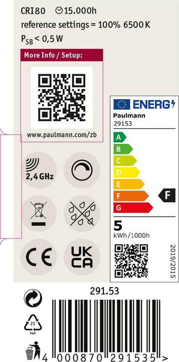 Produktbild Paulmann Reflektor (GU10, 4.80 W, 350 lm, 1 x, F)