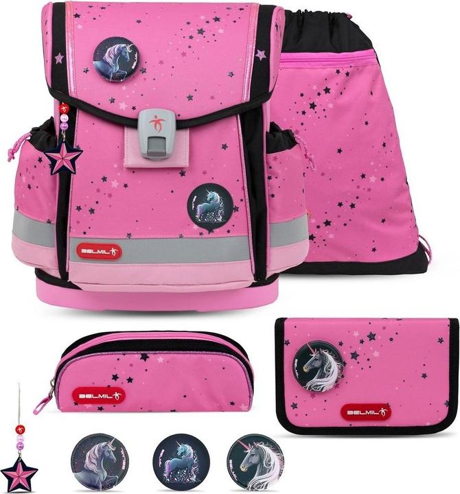 Produktbild Belmil CLASSY Plus Schulrucksack-Set Black (19 l)