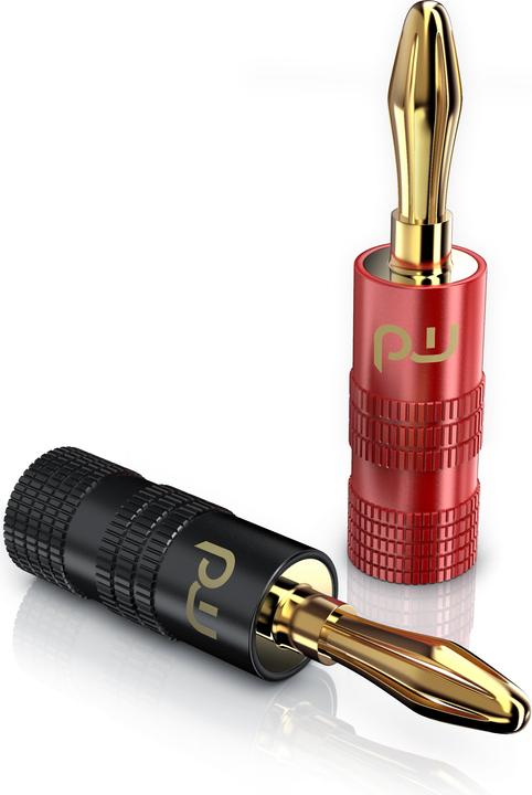 Primewire Banana plugs for loudspeaker cables up to 6mm², loudspeaker plugs for amplifiers, HIFI receivers
