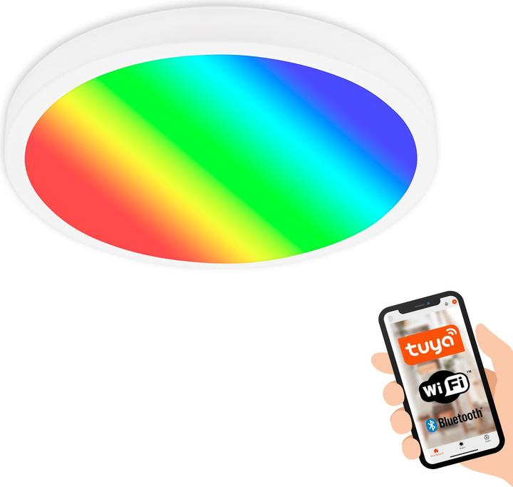 Actual product image Briloner WiFi TUYA + Bluetooth RGB/W CCT LED panel, LED/21W (2100 lm)