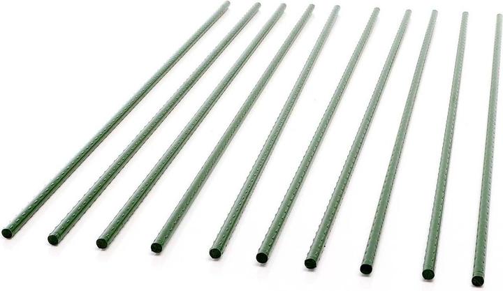 Image du produit Wiltec Toboli 10x tuteur vert 120cm Ø11mm tuteur métal plastique tuteur tomate (120 cm, 1.10 cm)