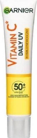 Garnier Vitamin C Day Glow Fluid mit SPF50+ Unsichtbar 40ml (Sonnencreme Gesicht, SPF 50+, 40 ml, 50 g)
